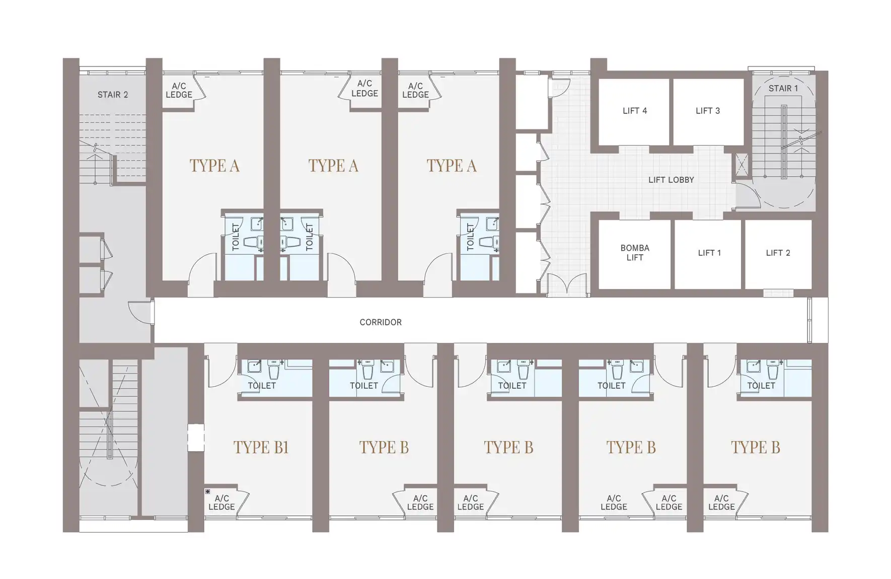 Armani Prestige Floor Plan - Level 15 floor plan