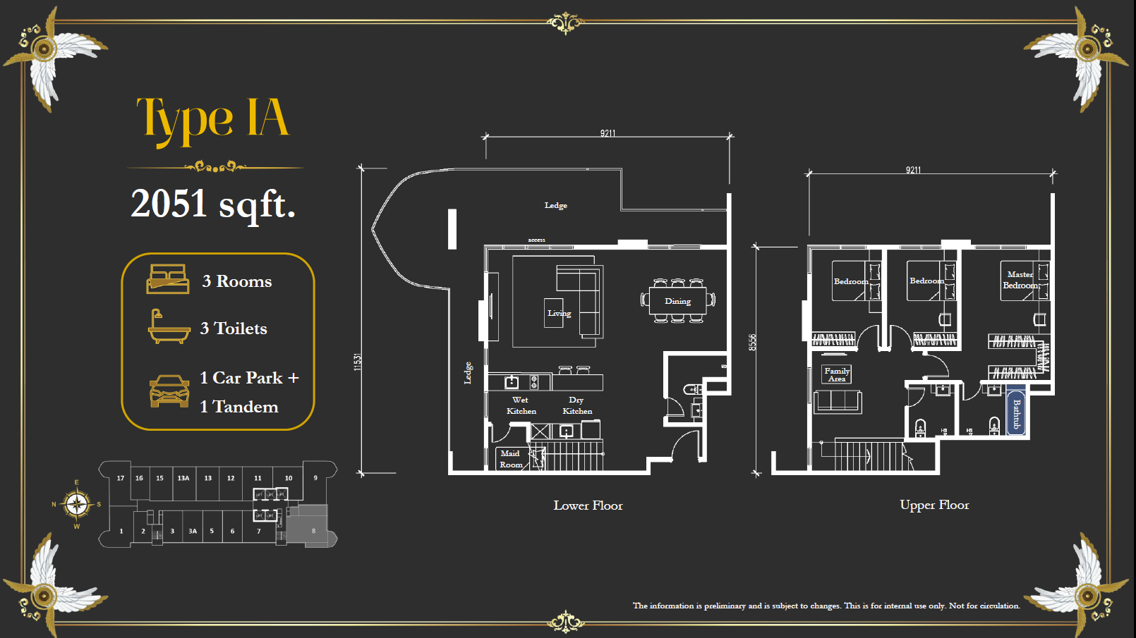 Arte Solaris Type IA · 2,051 sf floor plan