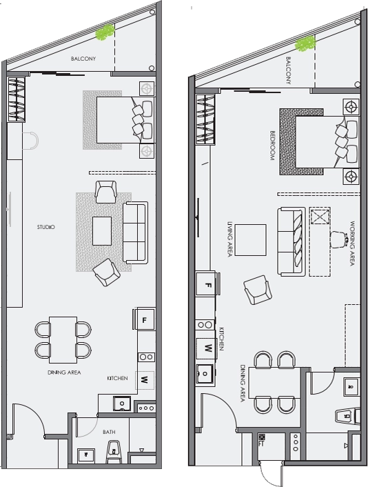 CentriX The Station KLCC Type A · Studio floor plan