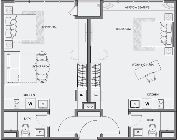 CentriX The Station KLCC Type C · Dual-Key floor plan