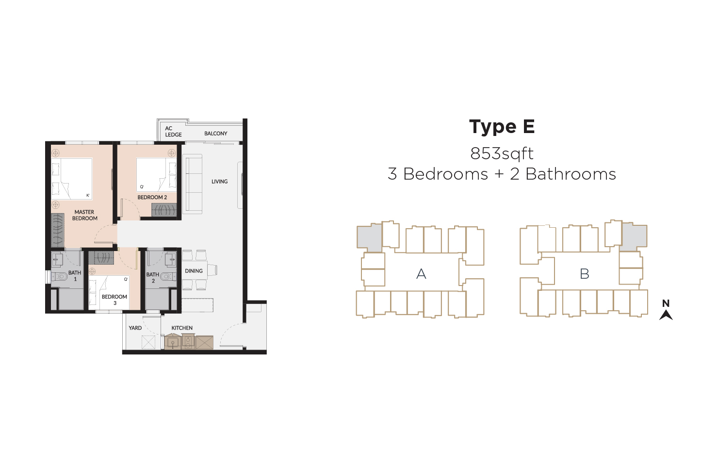 Laurel Residence Type E floor plan